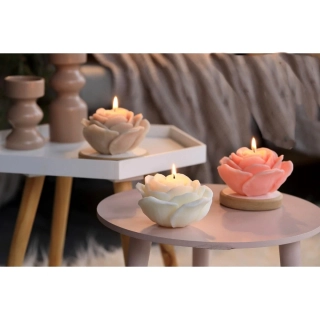 Designová Sójová Svíčka Velvet Rose – Nude (120x70 mm)
