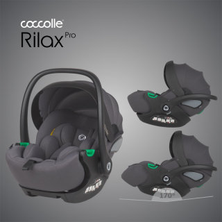Polohovatelná autosedačka 0-13kg Coccolle Rilax Pro 2v1 i-Size System Greystone